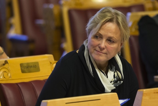 Kulturminister Thorhild Widvey vil sjå på moglegheita for ei eiga språklov. Foto: Terje Bendiksby / NTB scanpix / NPK