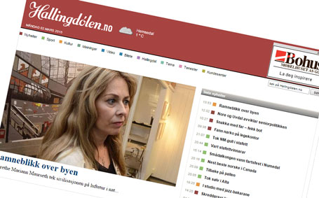 Hallingane vil ha nynorsk i avisa si. Foto: Skjermdump