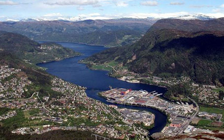 Førde blir kommunesentrum i den nye storkommunen i Sunnfjord. FOTO: Wikipedia